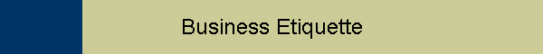 Business Etiquette